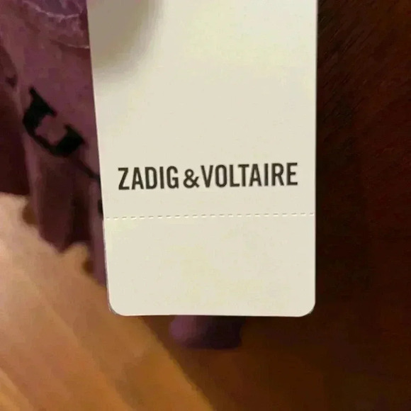 NWT Zadig & Voltaire ‘WALK’ Amour PRINTED T-SHIRT Framboise Pink M - Picture 5 of 7